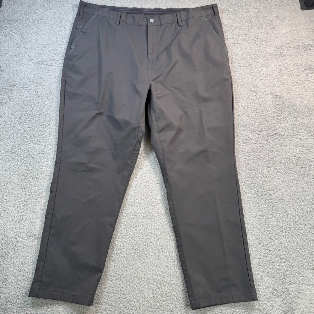Jack Archer Pants Mens 38x27 Gray Jetsetter Polyester Flat Front Casual Dress‎